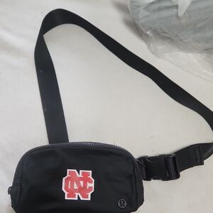 lululemon athletica Black Belt Bag with Red Logo